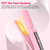 Cordless Hair Straightener and Curler 2 in 1, Mini, Lightweight and Small,USB Rechargeable with 4500mAh Battery, 10s Fast Heating, Portable Ceramic Flat Iron for Travel (Pink)