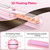Cordless Hair Straightener and Curler 2 in 1, Mini, Lightweight and Small,USB Rechargeable with 4500mAh Battery, 10s Fast Heating, Portable Ceramic Flat Iron for Travel (Pink)