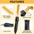 Hot Comb Hair Straightening Brush with Adjustable Settings, Fast Heating for Wigs and Black Hair, Professional Anti-Scald, Auto Shut-Off