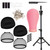 koskusder 22 Inch Wig Head Canvas Head with Stand Cork Canvas Mannequin Head with Wig Head Stand Manikin Head Block Set for Wigs Trimming Making Display with T Pins Set (Pink)