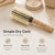 MAVIA Boar Bristle Round Brush 2.75 Inch for Fine Thin Hair
