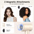 Hair Dryer, TurboLux Ionic 200 Million Negative Ions Fast Drying High Speed Hairdryer with Diffuser, Lightweight, Low Noise 1500W Hair Diffuser Dryer with 110000 RPM Brushless Motor (Cream)