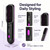 XUNIQ Go Brush Pro Cordless Hair Straightener Brush, Portable Wireless Straightening Comb with 3 Temp Settings (320°F-375°F), USB Rechargeable, Ceramic Heating Anti-Scald Hot Brush for Trave