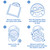 Ebanel 10-Pack Hydrogel Collagen Face Mask with Hyaluronic Acid, Peptide