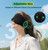 Sleep Mask with Headphones Bluetooth 5.4, LC-dolida Wireless Music Eye Mask for Sleeping Headphones with Soft Bamboo Cotton Cooling Breathable,Ultra-Thin Stereo Speaker for Side Sleepers-Jet
