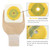 Carbou 21 PCS Ostomy Supplies Colostomy Bags Two Piece Ostomy Bag with Closure 12", Drainable Pouches for Ileostomy Stoma Care,15mm-57mm Cut-to-Fit(15pcs Bags+6pcs Barrier)