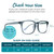 Sleep ZM Blue Light Blocking & Light Sensitivity Glasses - 8 Lens Types for Comfort, Relaxation, Sleep & Relief - 50+ Styles - Blue Wayfarer - InvisiAid Clear Comfort Lens