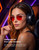 TIJN Sleep Glasses with Blue Green Light Blocking, Red Light Lens for Computer Gaming, Screen Fatigue & UV Protection