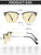 ZanyLen Blue Light Glasses | Men Browline Gaming Glasses | Anti Eye Strain & Migraine Blue Blocker Eyeglasses(Black Gold)