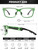 ANYLUV Blue Light Blocking Glasses Men Computer Gaming Glasses Lightweight Al-Mg Metal Anti Eyestrain Eye Protection Green Clear 1x