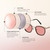 BRADDELL FL-41 Photochromic Rose Migraine Light Sensitivity Glasses for Fluorescent LED Glare & Concussion