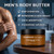 Skin Body Butter for Men, Moisturizing Body Cream,Non-greasy Body Butter