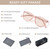 AVDLAB Indoor FL-Flex Fluorescent-41 Light Pink Tinted Blue Light Blocking Glasses Cat Eye Migraine Light Sensitivity Glasses Photophobia Fluorescent LED Glare Women AB3311(Pink Frame Light Rose Lens)