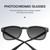 Cyxus Foldable Photochromic Glasses for Men Women UV Protection with Blue Light Blocking（8082i02 Black）