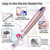 Pen-Dermiprick Facial & Scalp Derma Roller Tool -0.25mm Skin Care Roller with 12 Replacement Heads, Home Use Derma Pen Microneedle Skin Care Kit for Women Men (Red-1)