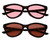 BRADDELL FL-41 Rose & Outdoor FL-60 Brown Cat Eye Migraine Light Sensitivity Glasses for Fluorescent LED Glare, Photophobia and Computer Usage (MEDIUM LARGE)