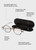 Always With You by ThinOptics Reading Glasses with Slim Case – Readers Attach to Your Phone, Tablet, or Fit in Your Pocket - Round Clear, 1.0x