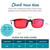 Sleep ZM Blue Light Blocking & Light Sensitivity Clip On Glasses - 14 Lens Types for Comfort, Relaxation, Sleep, Reading & Relief - 50+ Styles - Metallic - Red SleepAidMax Lens