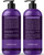 VANIDOX Sulfate Free Brass Toning Purple Shampoo and Conditioner Set for Blondes, Brown Highlighted, or Bleached Hair, Shampoo for Blondes Infused with Purple Rice Extract (16 fl oz each)