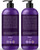 VANIDOX Sulfate Free Brass Toning Purple Shampoo and Conditioner Set for Blondes, Brown Highlighted, or Bleached Hair, Shampoo for Blondes Infused with Purple Rice Extract (16 fl oz each)