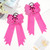 DEEKA 12 Count Pink Collegiate Style Cheer Bows with Rhinestones - Handmade Hair Accessories for Girls, Teens, Cheerleaders and Softball Players