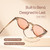 BRADDELL FL-41 Rose Migraine Light Sensitivity Glasses for Fluorescent LED Glare, Photophobia and Concussion
