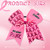 24Pcs Breast Cancer Awareness Cheer Bows 7 Inches Pink Breast Cancer Bows Large Glitter Pink Hair Bow for Teens Women Cheerleading Public Charity