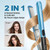 FOSUYI 500 Degree High Temp Professional Hair Straightener, 30s Fast Heating Ceramic 2 in 1 Flat Iron, Negative Ion Straightener & Curler for Frizz-Free Hair, Dual Voltage Travel Styling Tool, 1 Inch
