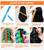 42 Pcs Heatless Wave Curlers for Medium Long Hair, 17.7 Inch
