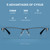 Cyxus Blue Light Blocking Glasses for Men Woman Semi Rim Computer Gaming Office Study Eyeglasses with UV Protection 3 Pack 8001T09
