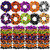 80 Pcs Halloween Satin Hair Scrunchies Pumpkin Skull Black Cat Hair Ties