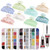 8 Sets DIY Hair Claw Clips Kit, Claw Clip Decorating Kit for Craft Night