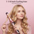 JAETON Hair Curling Iron Wand 1 1/4-Inch for Loose Curls, 190-450℉