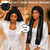 Isshin Beauty Satin Hair Bonnet for Sleeping Women: Dual Sleeve 2 in 1 Long Hair Protector Anti Frizz Sleep Cap for All Hair Styles - Curly Hair, Braids, Locs, Wigs, Extensions (Black & Rosegold)