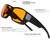 CAXMAN 99.9% Blue Light Blocking Glasses Sleep Glasses Orange Tinted Lens for Good Sleep Fit Over Glasses Fully Covered Your Eyes Matte Black
