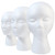 GliSun 3 Pcs Foam Wig Head, Styrofoam Mannequin Head with Female Face for Multipurpose Wigs Display Stand, Model, Mask, Hat Display Stand, Art Work Painting