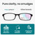 PROSPEK Blue Light Reading Glasses for Men and Women, Computer Reading Glasses 2.00 with Blue Light Protection and Clear Lens, Anti Eyestrain Glasses