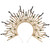 COSUCOS Medusa Snake Halo Crown, Gold Spiked Sunburst Sun Halo Headband