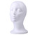 Foraineam 3 Pieces Foam Mannequin Head Wig Head, Female Mannequin Wig Display Stand Holder, Cosmetics Model Head White Foam Heads for Glasses Mask Hat Headband Hairpieces and More