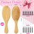 Acellegic 6 Sets DIY Wooden Hairbrush Craft Kit 7.87" Pearl Shell, Oval