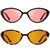 AVDLAB Indoor Fluorescent-41 Pink & Outdoor Fluorescent-60 Brown Tinted Blue Light Blocking Glasses Cat Eye Migraine Light Sensitivity Computer Glasses Photophobia Fluorescent LED Glare Women AB3307