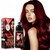 AngeRose Wine Red Hair Dye Shampoo 3 in 1, Natural Hair Dye to Cover Gray Hair, 400 ML