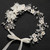 SWEETV Flower Girl Headpiece Ivory Tulle Flowers Wedding Headband for Girls, Princess Pearl Hair Accessories for Birthday Party, First Communion