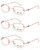 LUFF Rimless Reading Glasses for Women 1.0 | Blue Light Blocking | Lightweight 16g Metal Frame | Computer Readers for Eye Strain Relief | 4 Colors