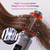 Cordless Hair Straightener Brush, Mini Hair Curling Iron Brush with 3 Temprature Controls, Anti-Scald Rechargeable Hair Curler with LCD Display, Anti-Frizz, Fast Heating for Styling & Travel