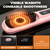 Go Brush - Pro, Cordless Hair Straightener Brush, Rechargeable Portable Frizz-Free Ionic, MCH Fast Heating 20s, 199M Negative Ions, 3 Temps & LED Display, Anti-Scald, 3200mAh USB-C for Women Travel