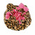 Cute Cat Ear Luxury Leopard Satin Sleep Bonnet for Women-Adjustable strap, Soft Plush Esxterior, Pink Satin Lining, Anti-Frizz Hair Protection for Curly, Natural and braided hair