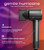 BIZOND Ionic Hair Dryer for Women and Men, Professional Premium Quality High-Speed Motor 110,000 RPM, 1600W Power, 200M Negative Ions, 9ft Long Cord, Lightweight Blow Dryer, Fast & Ultra Quiet (Gray)