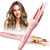Auto Hair Curler, Automatic Curling Iron Wand with 4 Temperatures & 3 Timers & LCD Display (Light Pink)