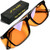 Orange +2.5 Blue Light Blocking Reading Glasses for Women & Men - Reader Sleep & Migraine Glasses - 2.5 Amber Readers Blue Light Glasses for Computer Eye Strain Eye Fatigue - Blue Blockers (+2.50)
